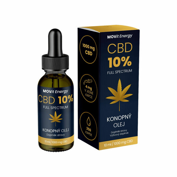 MOVit Energy  MOVit CBD 10% Full Spectrum konopný olej 10ml porovnat ceny