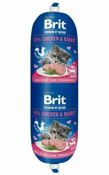 Brit Premium by Nature Cat Sausage Chicken & Rabbit 180g porovnat ceny