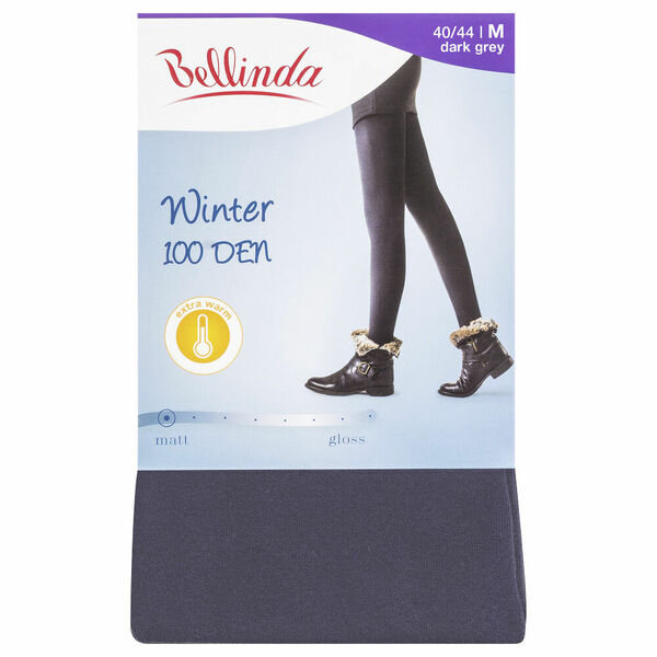 BELLINDA Neprůsvitné zimní punčochové kalhoty 40 M tmavě šedé 1 kus porovnat ceny