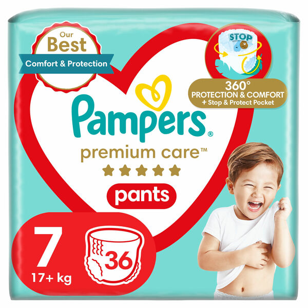Pampers Plenkové Kalhotky Premium Care pants vel. 7 36 ks porovnat ceny