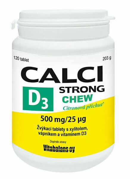 Vitabalans oy  Calci Strong Chew + Vitamin D3 120 tablet porovnat ceny