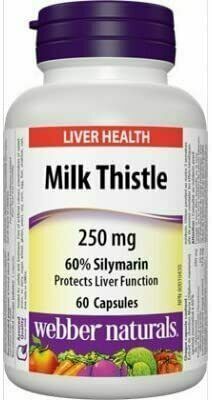 Webber Naturals Milk Thistle (Ostropestřec Mariánský) 250mg 60 kapslí porovnat ceny