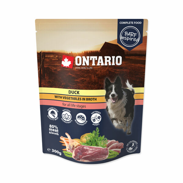 Ontario Kachní se zeleninou ve vývaru kapsička 300 g porovnat ceny