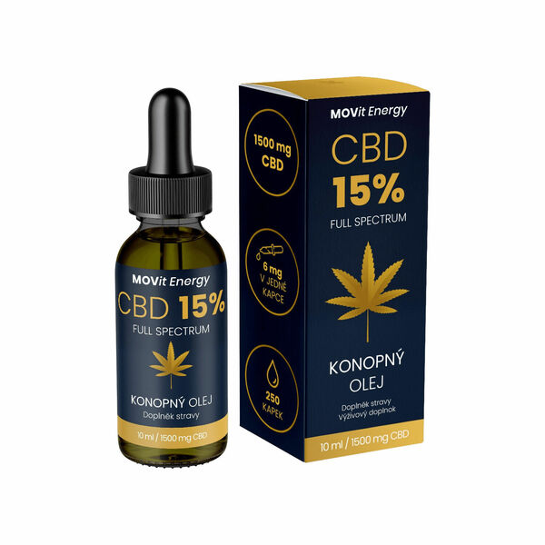 MOVit Energy  MOVit CBD 15% Full Spectrum konopný olej 10ml porovnat ceny