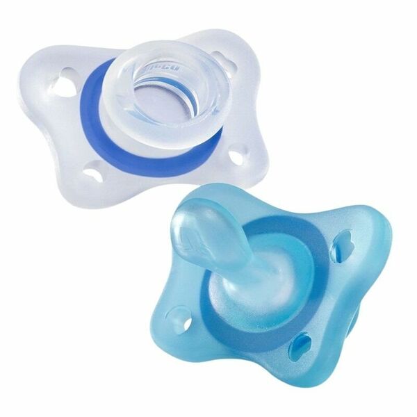 CHICCO Šidítko celosilikonové Mini Soft chlapec 2-6m 2ks porovnat ceny