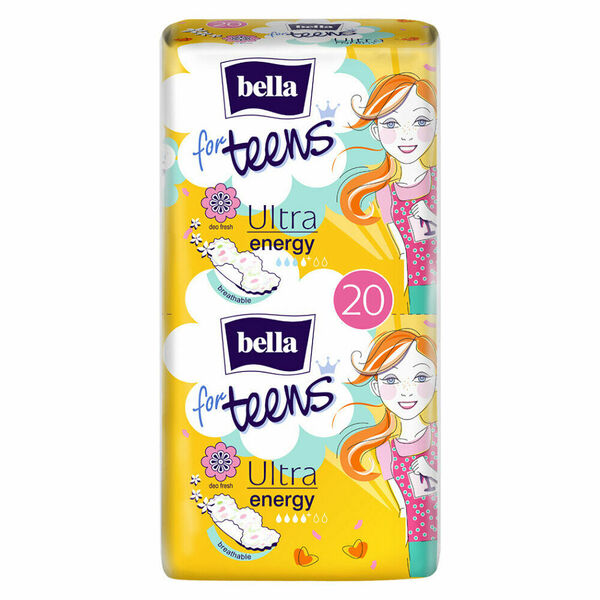 BELLA For Teens Ultra Energy Hygienické vložky s křidélky 20 ks porovnat ceny