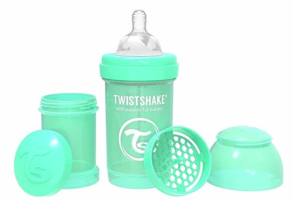 Twistshake  Kojenecká láhev Anti-Colic 180ml (dudl.S) Pastelově zelená porovnat ceny