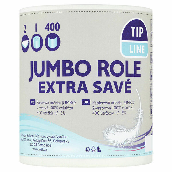 TIP LINE Kuchyňské utěrky Jumbo 2-vrstvé 67 m porovnat ceny