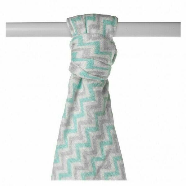 XKKO Bambusová osuška BMB Scandinavian Baby Mint Chevron 90x100, 1ks porovnat ceny