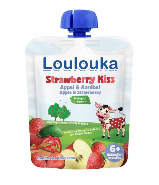 Loulouka BIO kapsička Strawberry Kiss jablko, jahoda a banán 90 g porovnat ceny