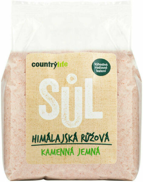 Country Life Sůl himálajská růžová jemná 1kg porovnat ceny