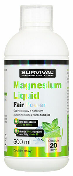 Survival Nutrition Magnesium Liquid Fair Power 500ml porovnat ceny