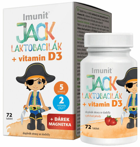 Imunit JACK LAKTOBACILÁK +vitamín D3 72 tablet porovnat ceny