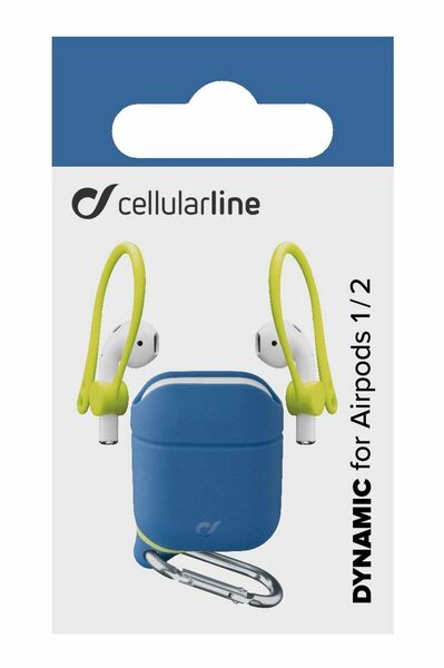 Cellularline Ochranný kryt s karabinou Dynamic pro Apple AirPods 1&2 s nástavci za ucho modrý porovnat ceny
