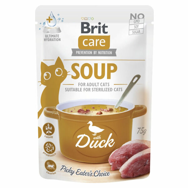 Brit Care Cat Soup With Duck 75g porovnat ceny