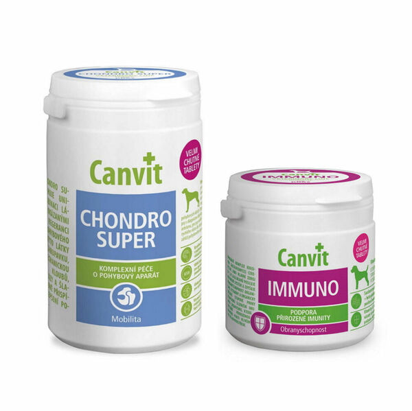 CANVIT Chondro Super 230g+Canvit Imunno pro psy 100g porovnat ceny