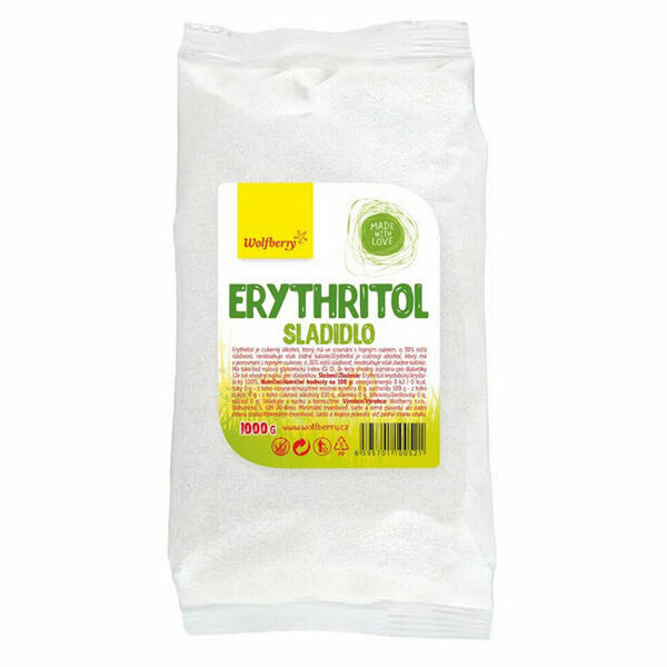 WOLFBERRY Erythritol v sáčku 1000 g porovnat ceny