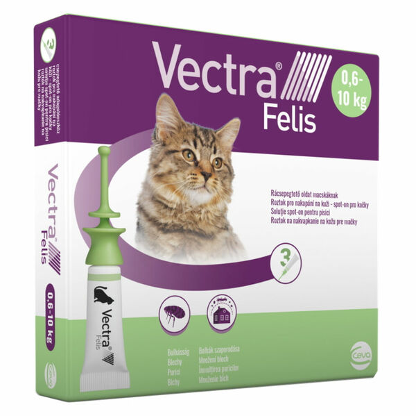 VECTRA Felis Spot-On pro kočky 0,6-10 kg 0,9 ml 3 pipety porovnat ceny