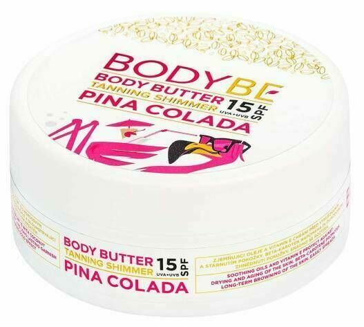 Bodybe Opalovací máslo s třpytivým efektem SPF 15 - Piña Colada 150ml porovnat ceny
