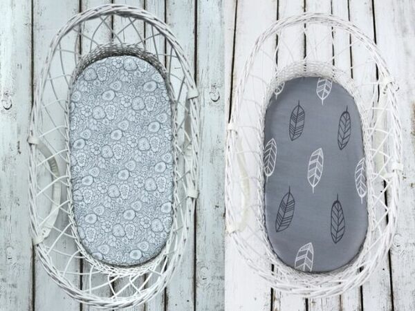 Sleepee We Care Prostěradlo do kočárku, košíku a kolébky šedá/pírka 2ks porovnat ceny