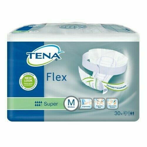 TENA Flex Super Medium - Inkontinenční kalhotky s páskem na suchý zip (30ks) porovnat ceny