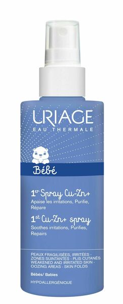 Uriage Bébé Sprej pro nejmenší s obsahem mědi a zinku na pokožku se sklonem k opruzeninám 100 ml porovnat ceny