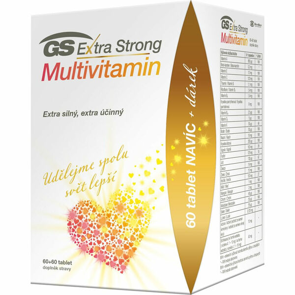 GS Extra strong multivitamin 60 + 60 tablet DÁREK 2021 porovnat ceny