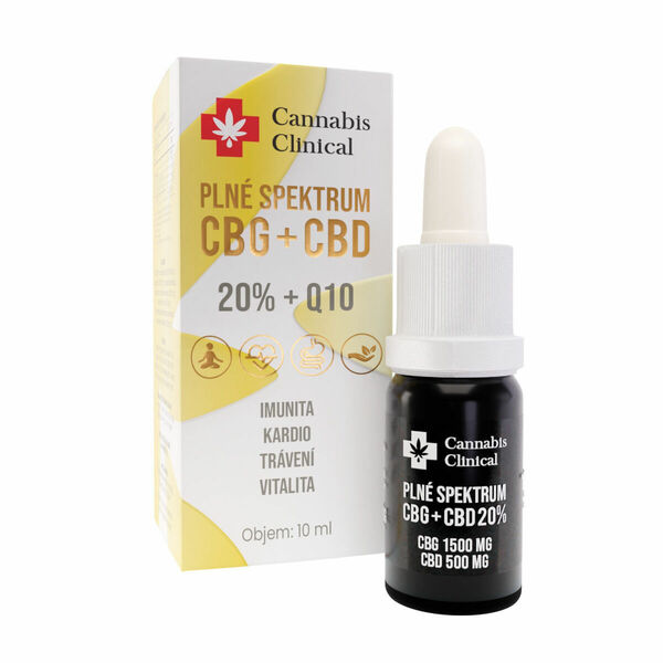 Cannabis Clinical CBG + CBD 20% + Q10 10 ml porovnat ceny