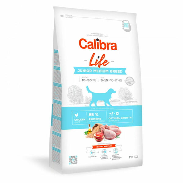 CALIBRA Life Junior Medium Breed Chicken pro mladé psy středních plemen 1 ks, Hmotnost balení: 12 kg porovnat ceny