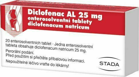 Diclofenac AL 25mg 20 tablet porovnat ceny