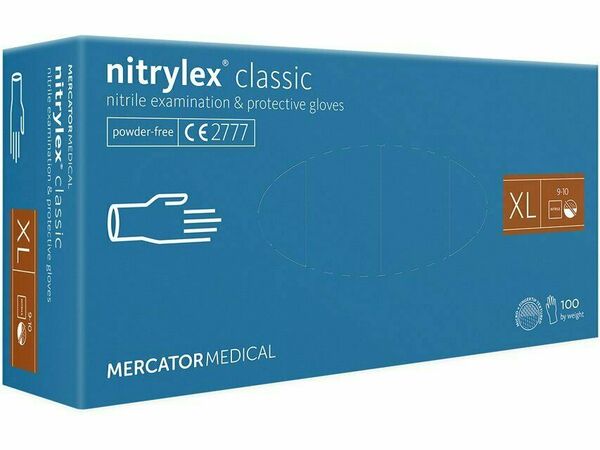 Mercator Nitrilové rukavice (bez pudru) vel.XL 100 ks porovnat ceny