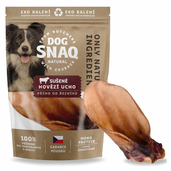 DOG SNAQ Hovězí ucho sušené 1 ks porovnat ceny