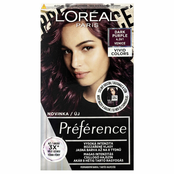 L'Oréal Paris Préférence Vivid Colors permanentní barva na vlasy 4.261 Venice 150 ml porovnat ceny