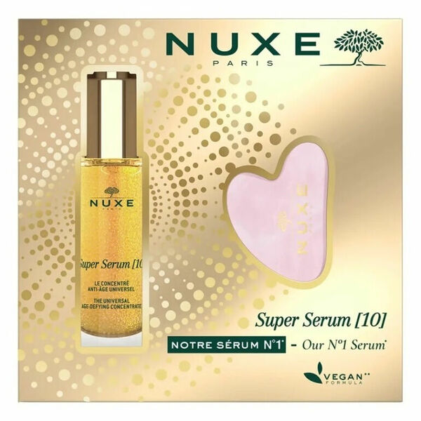 NUXE Dárková sada péče proti stárnutí pleti super sérum Age-Defying Concentrate 30 ml + masážní destička Guasha 1 kus porovnat ceny