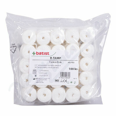 B-TAMP obinadlo tamponádní 1cmx5m 100ks porovnat ceny