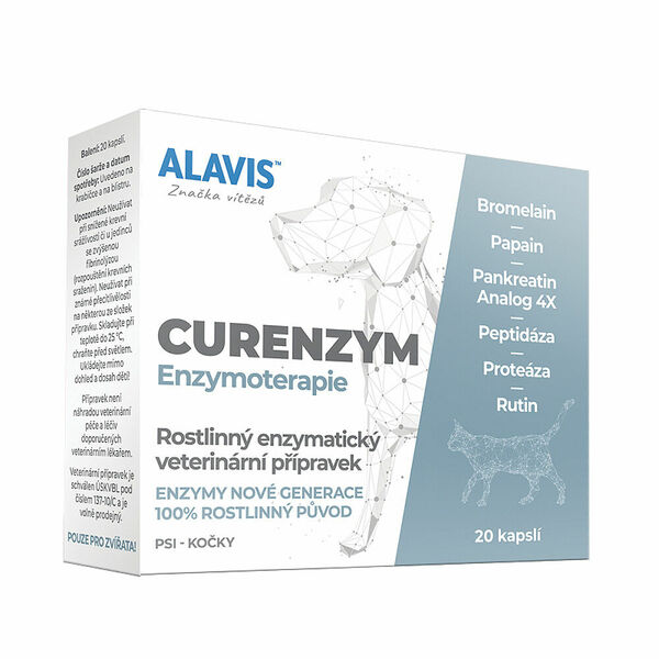 ALAVIS Enzymoterapie-Curenzym pro psy a kočky 20 kapslí porovnat ceny