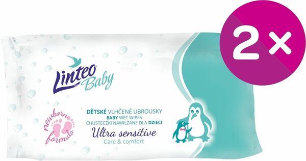LINTEO Vlhčené ubrousky BABY Ultra sensitive 64ks porovnat ceny
