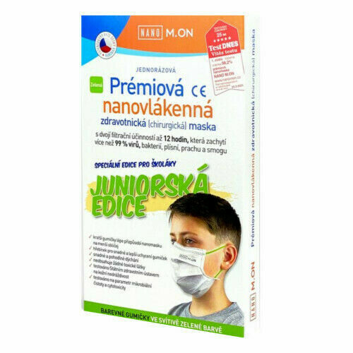 NANO M.ON Prém.nanovláken.maska Junior zel.10ks porovnat ceny