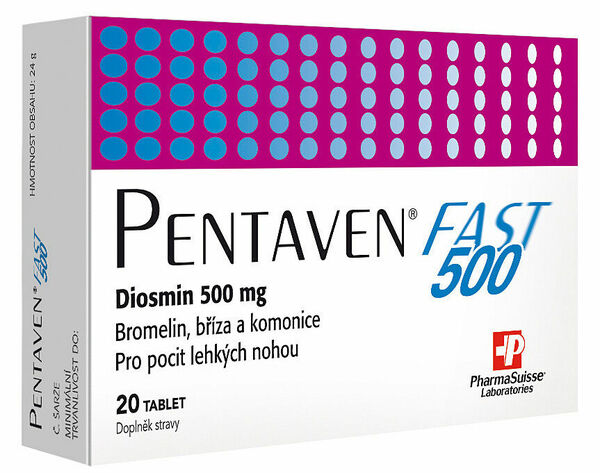 PENTAVEN FAST500 PharmaSuisse 20 tablet porovnat ceny