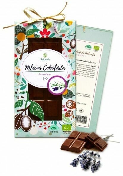 Naturalis BIO Mléčná Čokoláda s levandulí 80g porovnat ceny