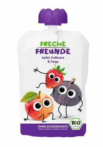 Freche Freunde BIO Ovocná kapsička jablko, jahoda a fík 100g porovnat ceny