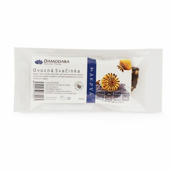 DAMODARA Tyčinka ovocná svačinka maková 60 g porovnat ceny