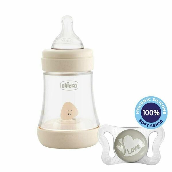 Chicco Láhev kojenecká Perfect 5 silikon neutral 150ml + vzorek Šidítko Physio Micro 0-2m porovnat ceny