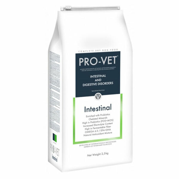 PRO-VET Intestinal granule pro psy s akutními průjmy 1 ks, Hmotnost balení (g): 2,5 kg porovnat ceny