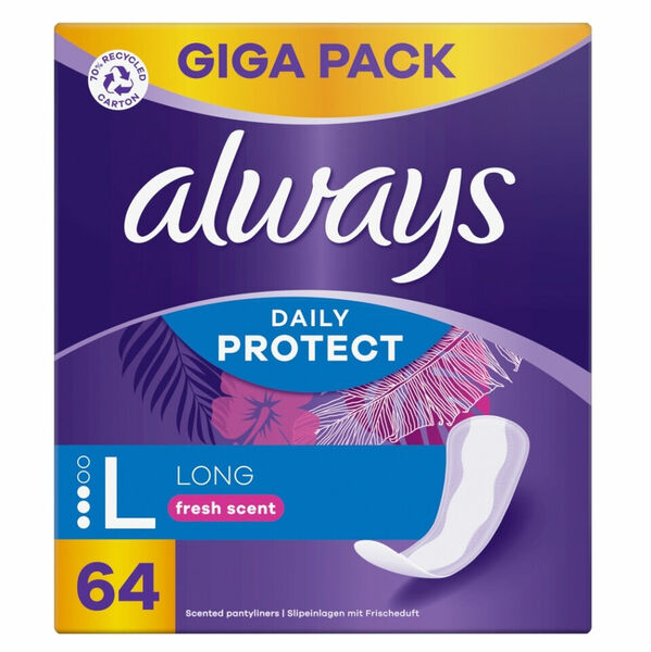 ALWAYS Intimky Daily Protect Long Fresh Scent 64 kusů porovnat ceny