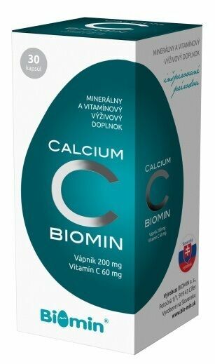 Biomin CALCIUM s Vitamínem C 30 kapslí porovnat ceny