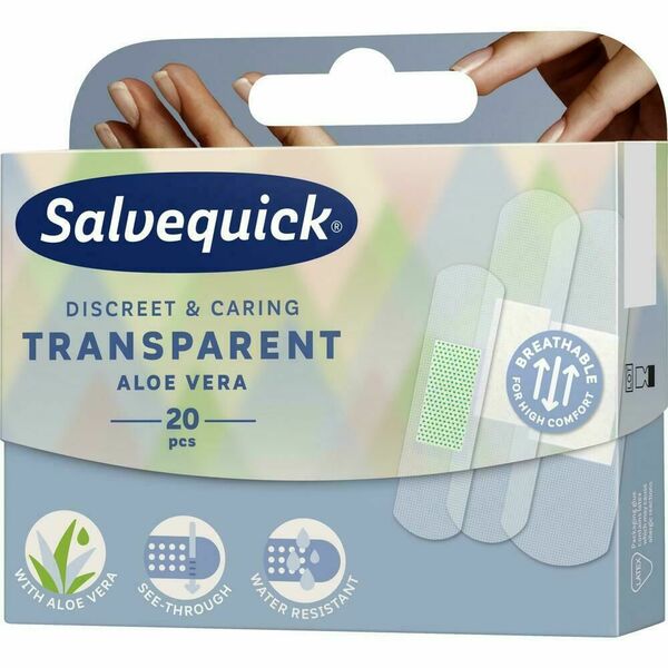 Salvequick Aloe Vera Náplast průhledná 20ks porovnat ceny