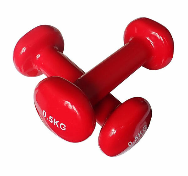 Acra Činky vinylové pro aerobic Vinnil Dipping Dumbbell červené 2x0,5kg porovnat ceny