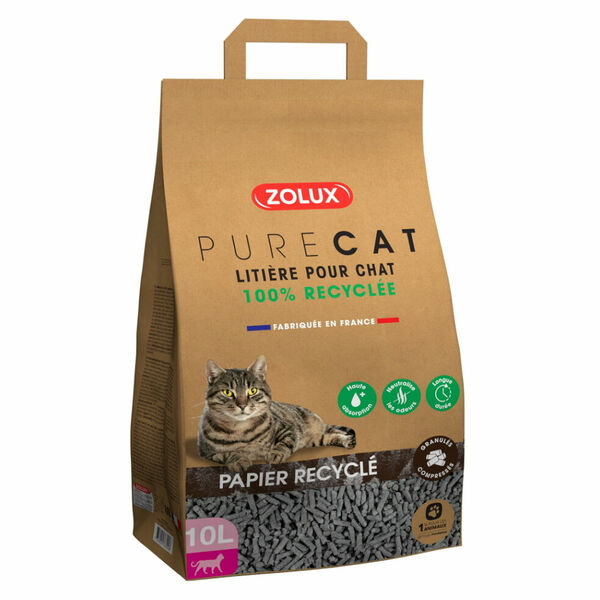 ZOLUX Purecat podestýlka recyklovaná papírová pro kočky 10 l porovnat ceny