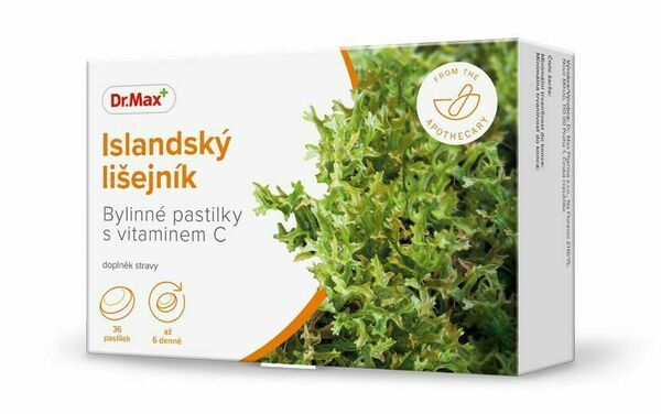 Dr.Max Islandský lišejník bylinné pastilky 36 pastilek porovnat ceny